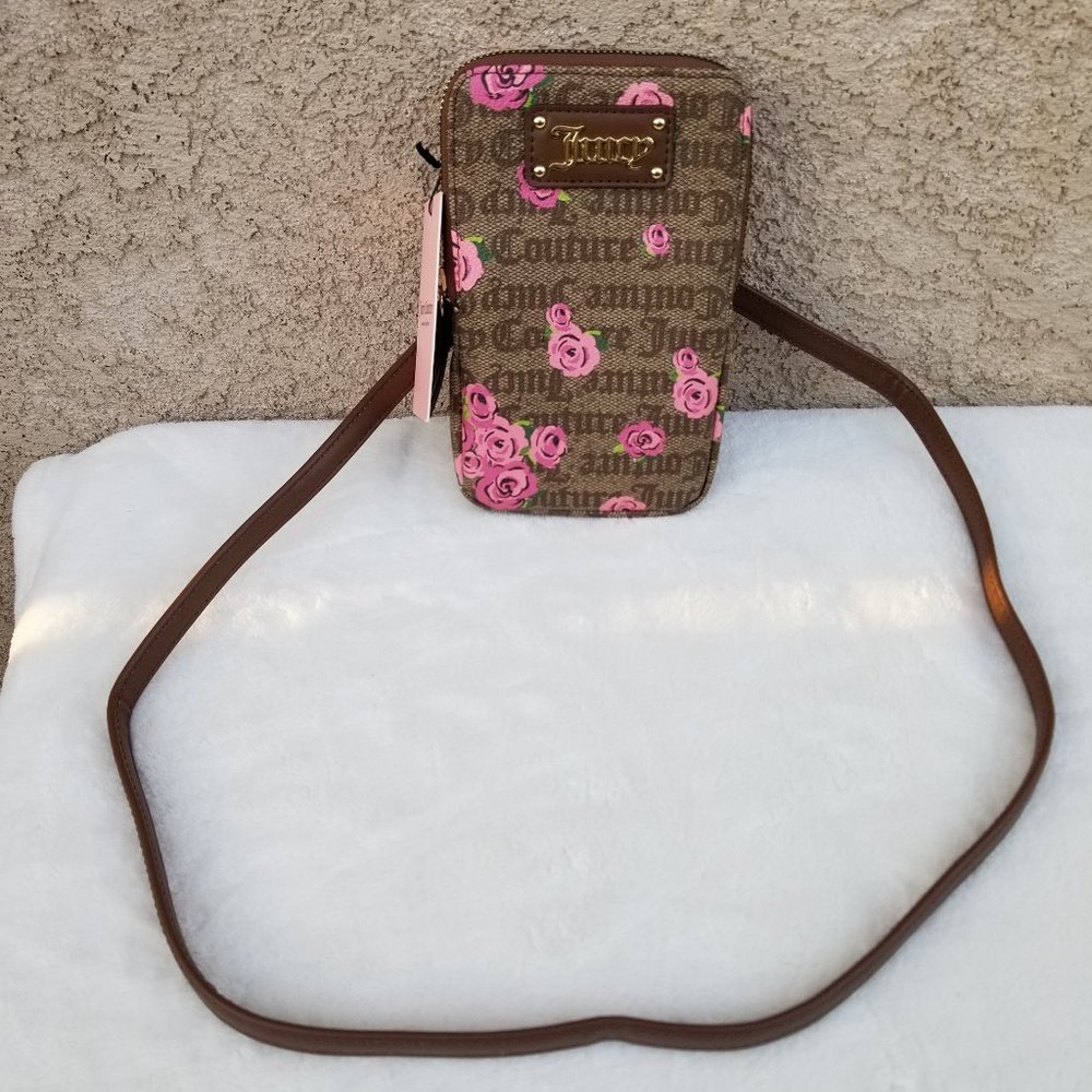 Juicy Couture Mini Crossbody Pink Brown Cellie